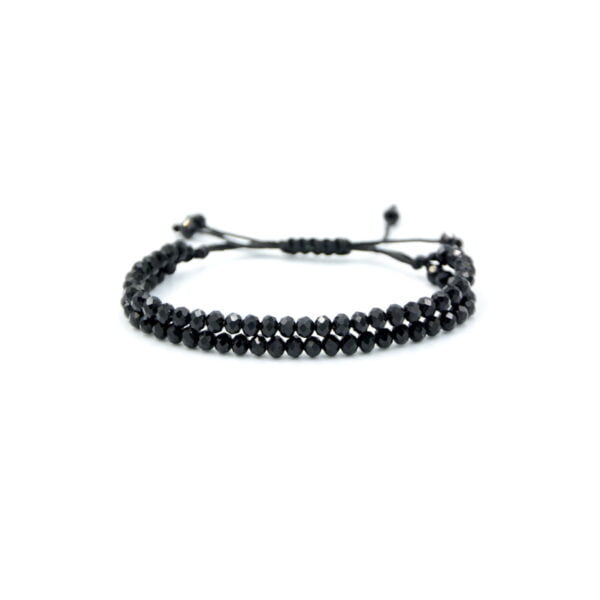 Crystal black double bracelet