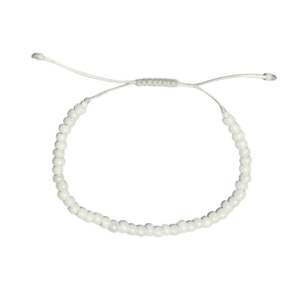Seed beads white bracelet