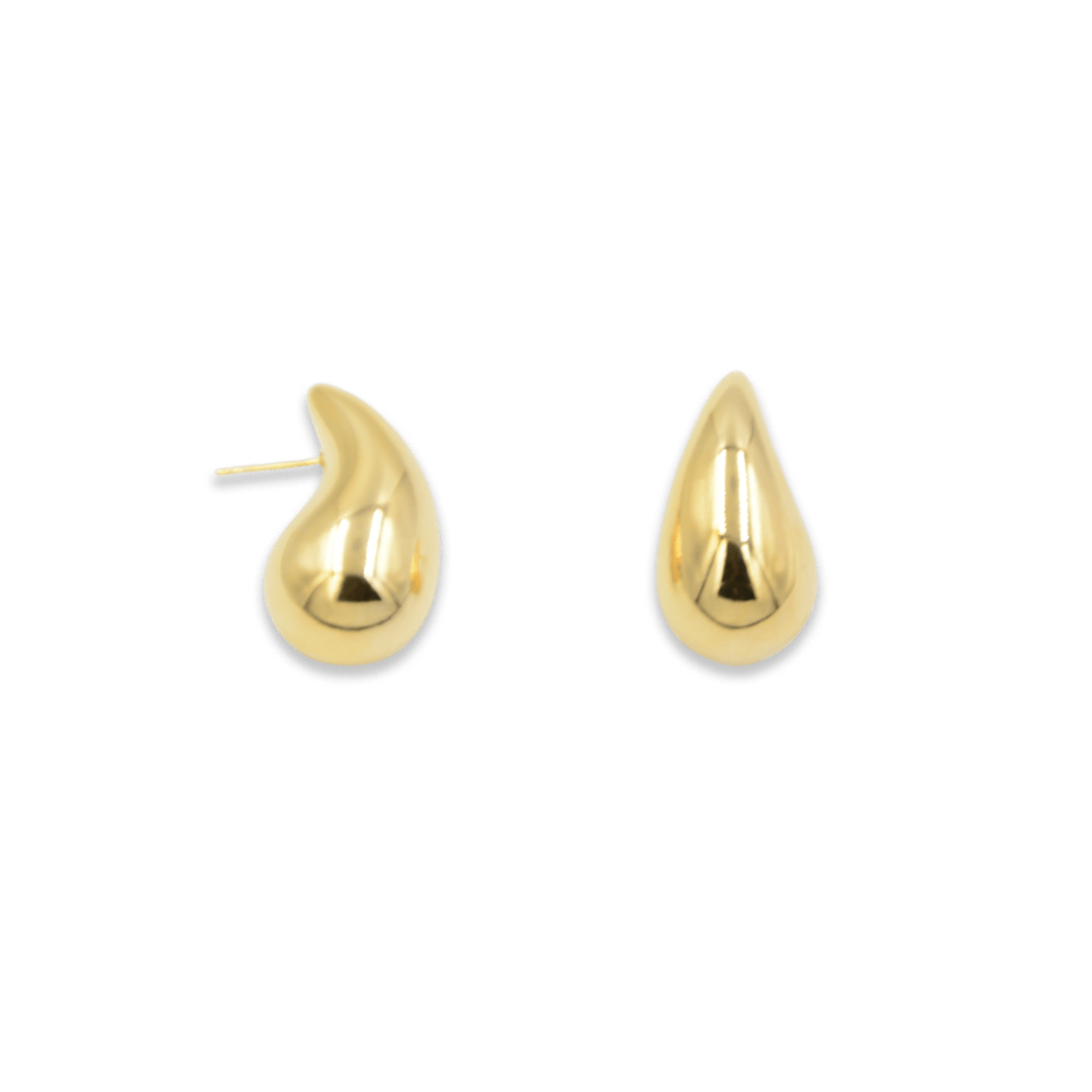 Earrings bold drops gold